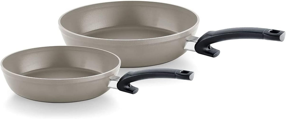 Fissler Ceratal Comfort, antihaftbeschichtete Keramikpfanne – Induktion Töpfe und Pfannen Naty Shop Set bestehend aus 2 Pfannen mit einem Durchmesser von 24 und 28 cm