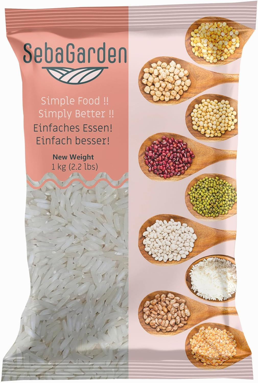 Basmatireis – Premium Langkornreis, 1 kg Packung | Natürlich aromatisch und fluffig | Ideal für Biryani, Pilaw und andere Gerichte | GVO-frei, vegan | Ungeöffnete Verpackung