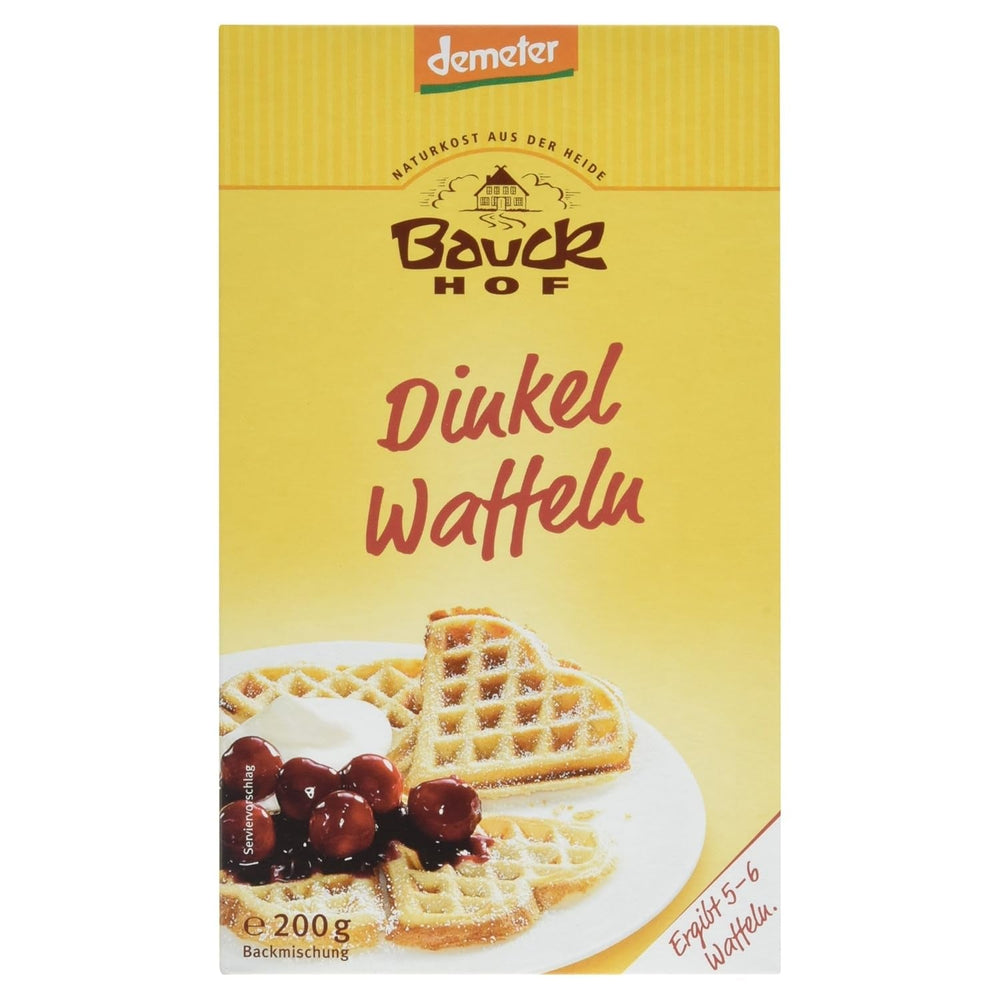 Demeter Bauck Hof Bio Dinkel Waffeln, 200 G Mischung zum Backen und Kochen Naty Shop 200 G (1Er Pack)