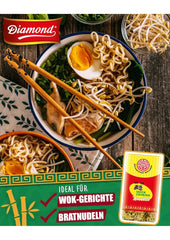 DIAMOND Instant-Nudeln ohne Ei, Instant-Wok-Nudeln aus Weizenmehl und Beilagen – 1 x 500 g