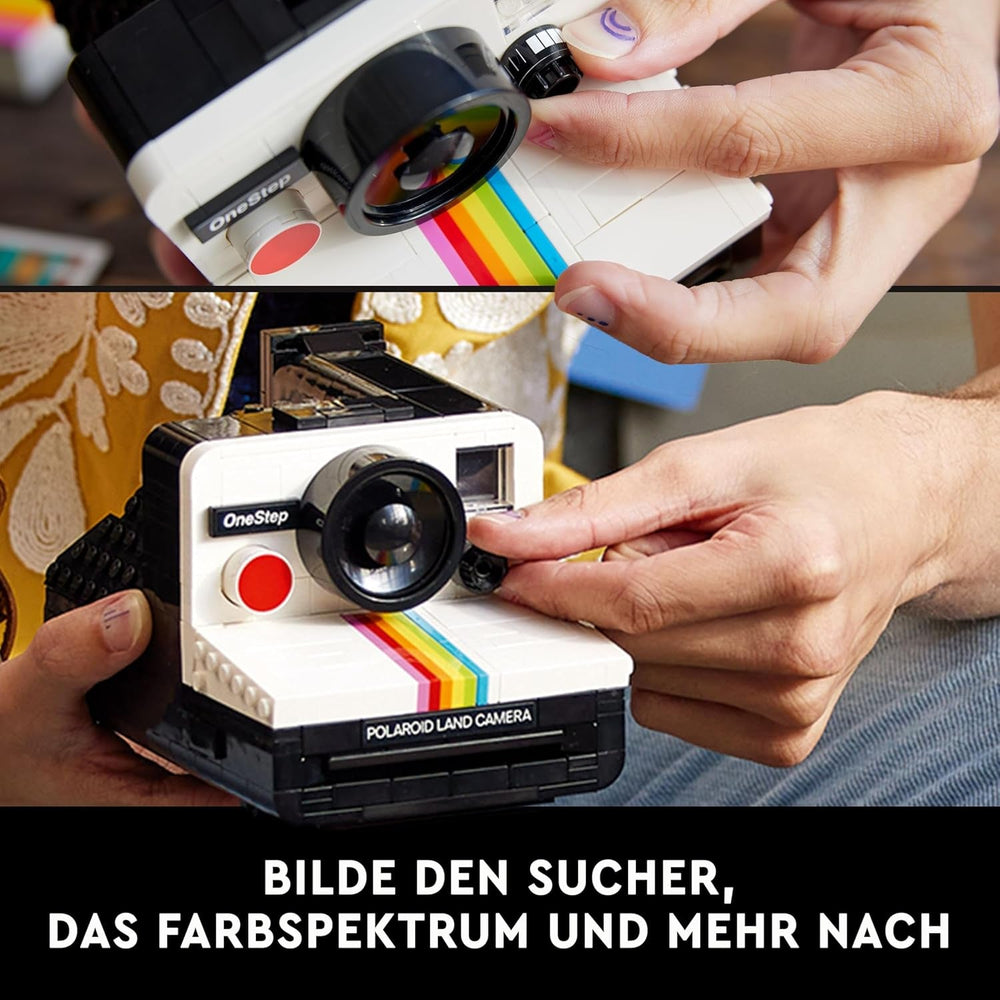 LEGO Ideas Polaroid OneStep SX-70 Kamera-Set für Erwachsene, Sammlerstück mit authentischen Details, kreative Beschäftigung, Fotografie-Geschenke für Männer, Frauen, Ihn, Sie & Teenager 21345