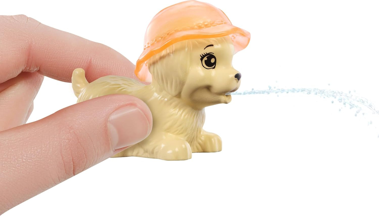 Barbie Welpen-Pool Party Spielset mit Modepuppe, Hundehütte und -rutsche, herzförmigem Pool, 2 Hundefiguren, 6 Zubehörteilen und Farbwechsel, JBF35