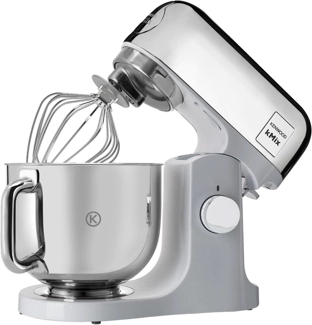Kenwood Kmix Editions KMX760CH Küchenmaschine, 5 L Edelstahl Schüssel, Safe-Use-Sicherheitssystem, Metallgehäuse, 1000 Watt, Inkl. 3-teiliges Patisserie-Set und Spritzschutz, Chrom Mutter und Kind Naty Shop