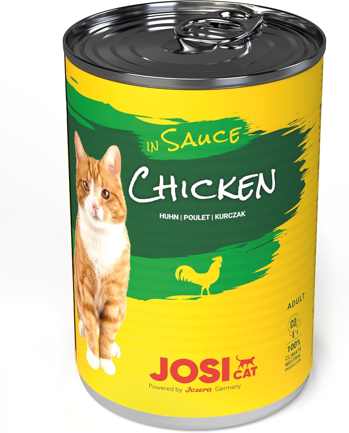 JosiCat Pui în Sos (12 x 415 g) | Adult | Hrană umedă premium pentru pisici adulte | Pui în sos | Vitamina D3 și E | Powered by JOSERA | Hrană umedă pentru pisici | Hrană completă | Pachet de 12