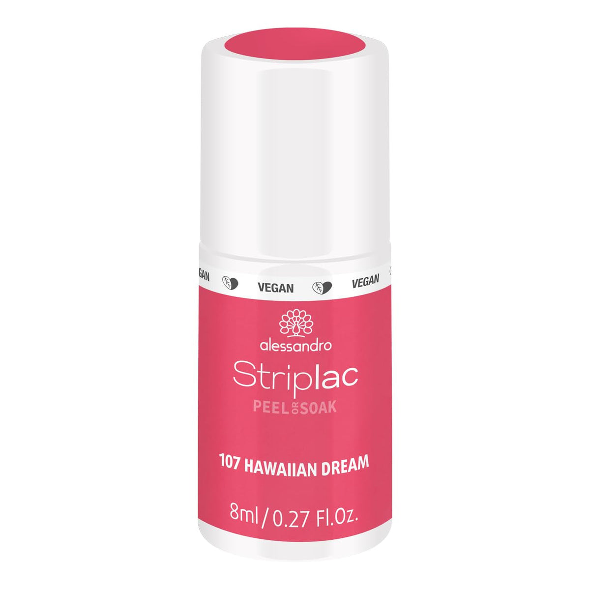 Oja UV alessandro Striplac Hawaiian Dream – Delicată și de lungă durată – Îndepărtare ușoară datorită tehnologiei de îndepărtare peel-off – Vegană și cruelty-free – 8 ml