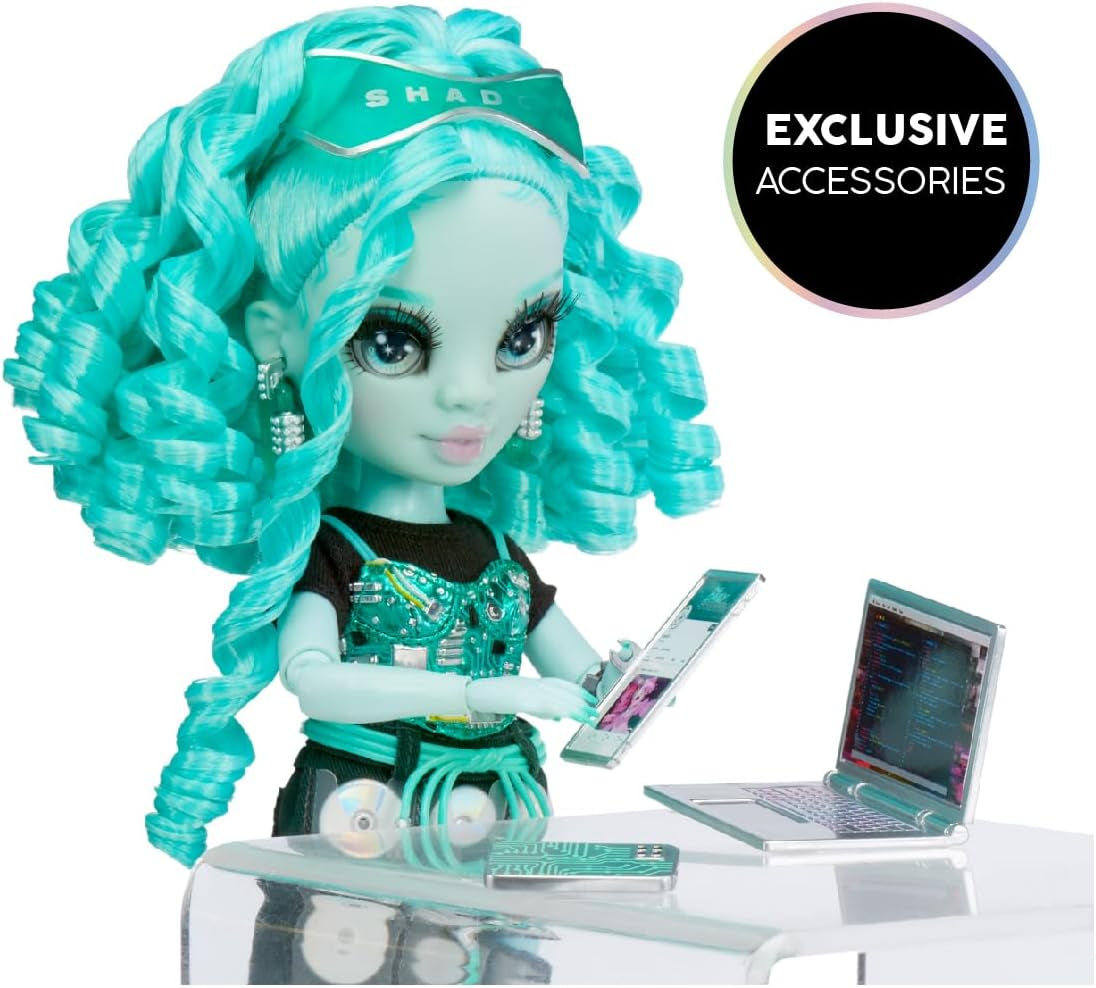 Rainbow High Shadow High Seria 3 - Berrie Skies - Păpușă de modă verde - Ținută la modă și peste 10 accesorii de joacă colorate - Ideală pentru copii cu vârste între 4 și 12 ani și colecționari