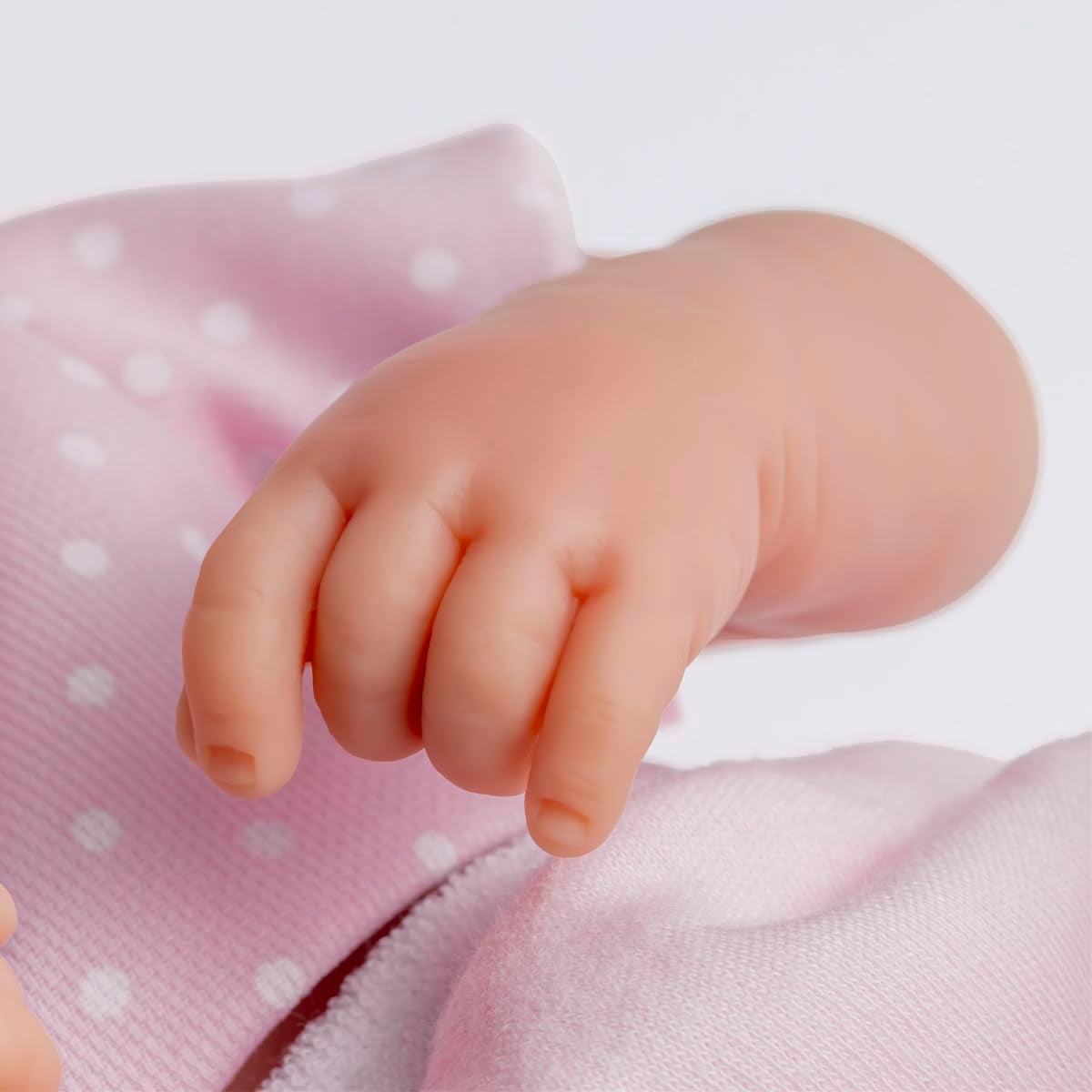 JC Toys- La Newborn Newborn Doll 38 cm is Made of Soft Vinyl, with Knitted Clothes and Accessories, Girl, pink, Designed in Spain by Berenguer, +2 Years Old