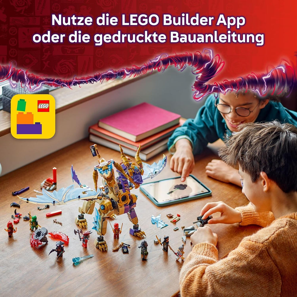 LEGO NINJAGO Lichtbogendrache - Spielzeug mit 8 Minifiguren und einem Spinjitzu-Spinner - Interaktives Ninja Bauspielzeug für Jungen & Mädchen ab 9 Jahren - Geschenkidee für Fans 71836