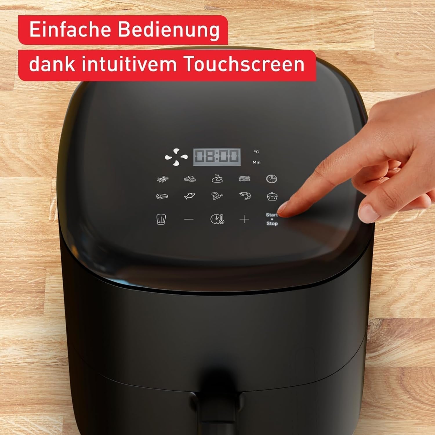 Tefal Easy Fry Max EY2458, 5 Liter, Heißluftfritteuse, 10 automatische Kochprogramme, digitaler Touchscreen Haushaltsgeräte Naty Shop