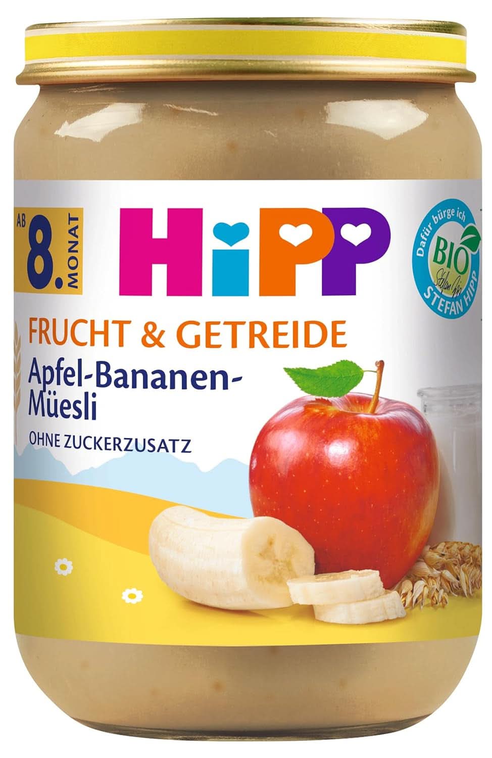 Hipp Birnen-Banane mit Keksen, 6er Pack (6 x 190 Gramm) Mutter und Kind Naty Shop 6 x 190 Gramm Apfel-Bananen-Müsli