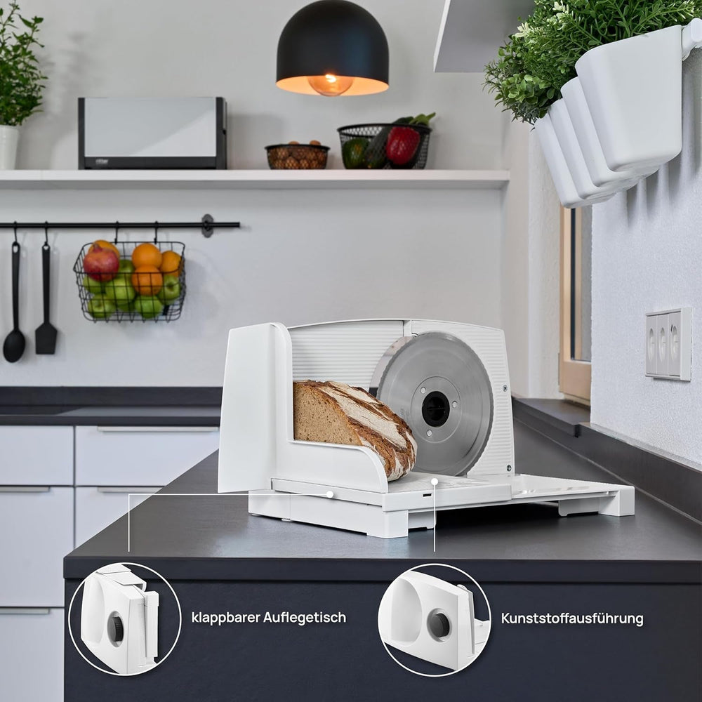 Ritter Markant 05 Mașină electrică pliabilă multifuncțională de feliat și feliat pâine cu Eco-Motor, fabricată în Germania Rasnite si Feliatoare Naty Shop