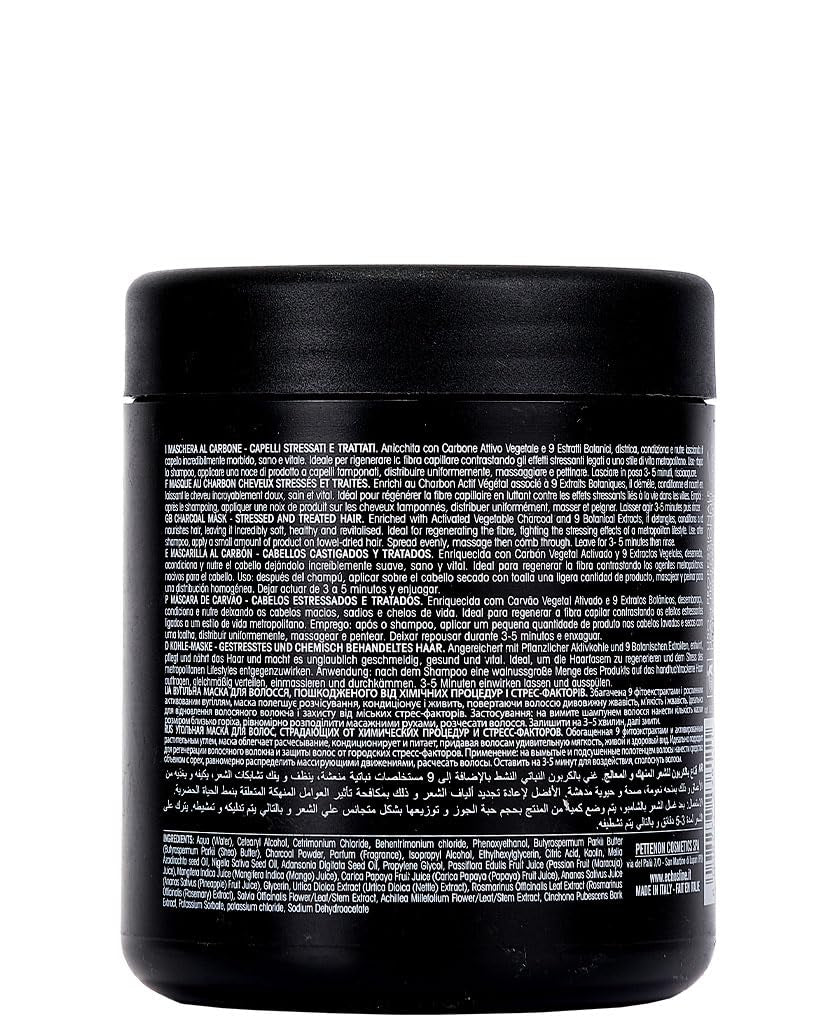 Echosline Karbon 9 Mască organică vegană pe bază de cărbune (1000ml) Masca de par Naty Shop