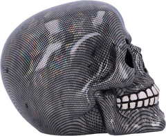 Craniu din plasă de pește argintiu holografic Ornament craniu din plasă de pește argintiu holografic, argintiu, 16,5 cm Statuete si sculpturi Naty Shop