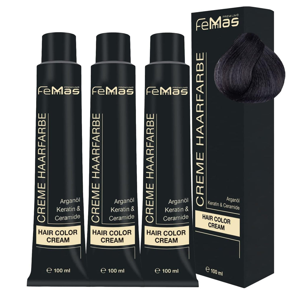 FemMas Hair Colour Pure & Mix Red I Cremă profesională cu ulei de argan, keratină și ceramide I Ca o vopsea de păr permanentă sau nuanță pentru rezultate radiante, de lungă durată I 100 ml