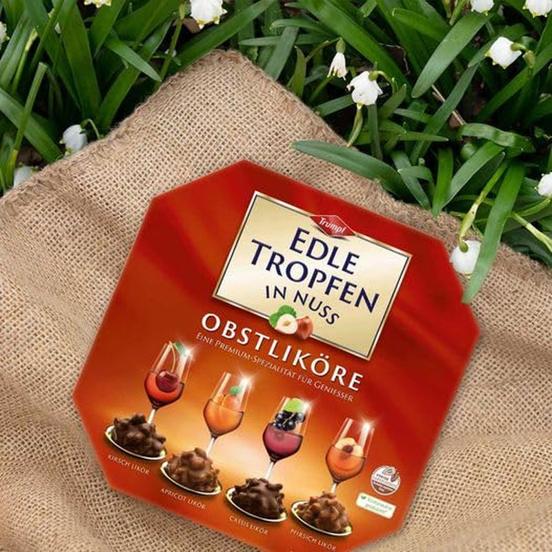 Edle Tropfen, Schokolade gefüllt mit Fruchtlikören, 250 Gramm Pralinen Naty Shop