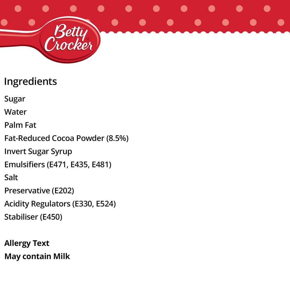 Betty Crocker, Kuchenglasur mit Schokolade und Karamell, 400 Gramm Glasuren und Dekor Naty Shop