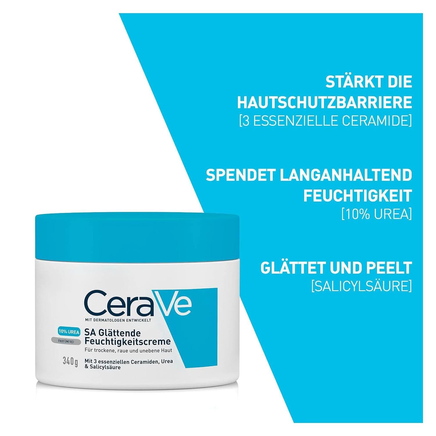 Cerave-Creme für trockene, raue und unebene Haut Kosmetik und Schönheit Naty Shop