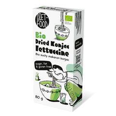 Fettuccine Konjac Shirataki Organic 80g – Conținut scăzut de calorii și carbohidrați, fără gluten, conținut scăzut de carbohidrați, potrivit pentru dietele keto, cu făină de tapioca