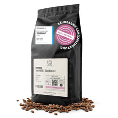 KING'S COFFEE - EDIȚIE ALBĂ - amestec ușor 100% Arabica din Etiopia, Mexic, Peru și Tanzania - prăjire în loturi mici în Italia - boabe de espresso întregi pentru aparate portafilter - 1 kg
