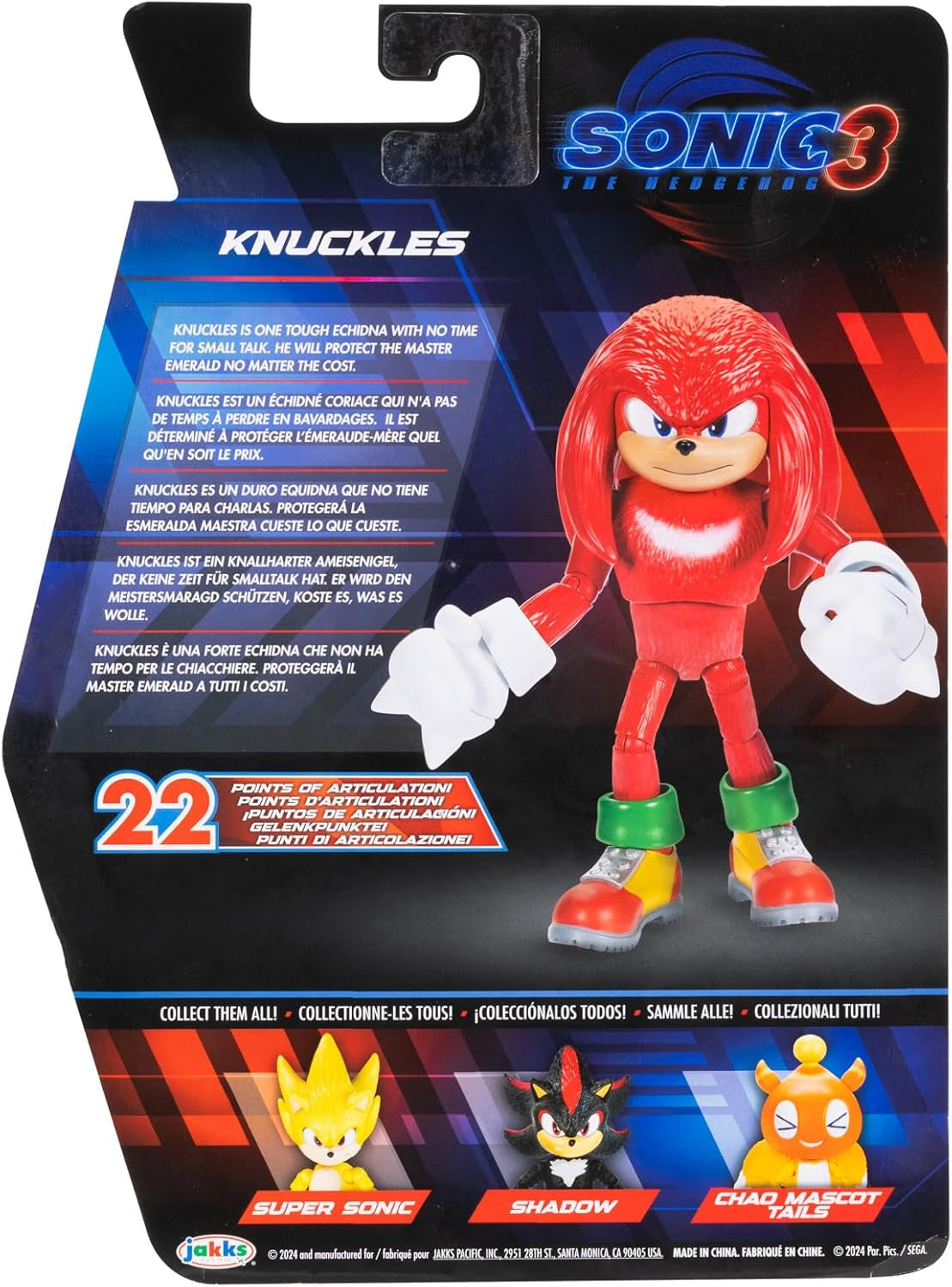 Sonic 3 Filmfigur, 13 cm, Knuckles Actionfiguren Naty Shop