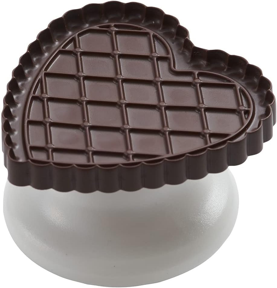 silikomart | CKC06 Formă de silicon pentru bomboane de ciocolată COOKIE LOVE SLIM, antiaderentă, 6 bomboane de ciocolată, 1 pachet, formă pentru bomboane, Easy Choc, 64 x 63 mm, h 5 mm, volum 51 ml, Fabricată în Italia