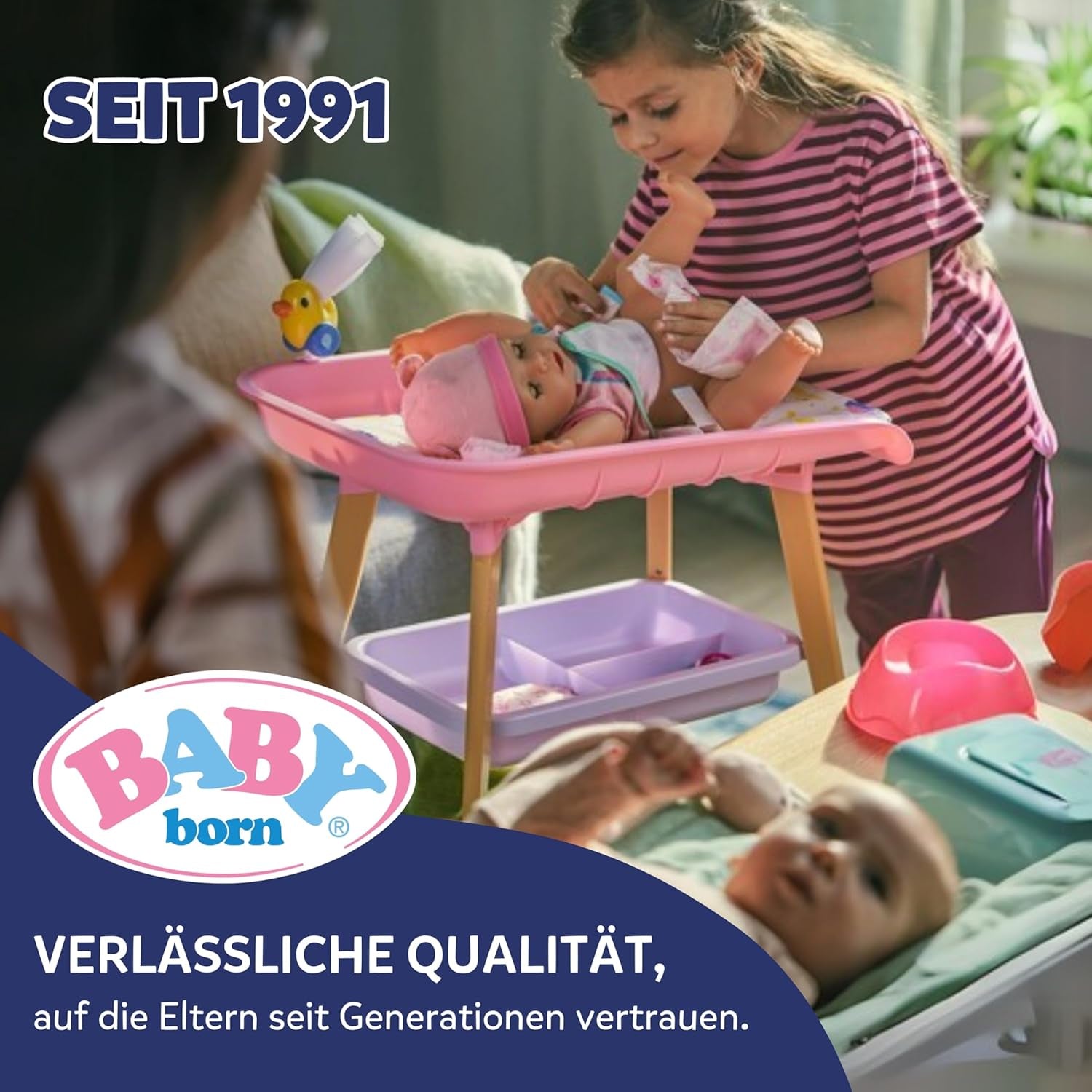 BABY Born Annabell 43 cm - Weiche Babypuppe mit 7 elektronischen Funktionen & Sound - Geeignet für Kinder ab 3 Jahren - Puppe inkl. Zubehör - Benötigt Batterien