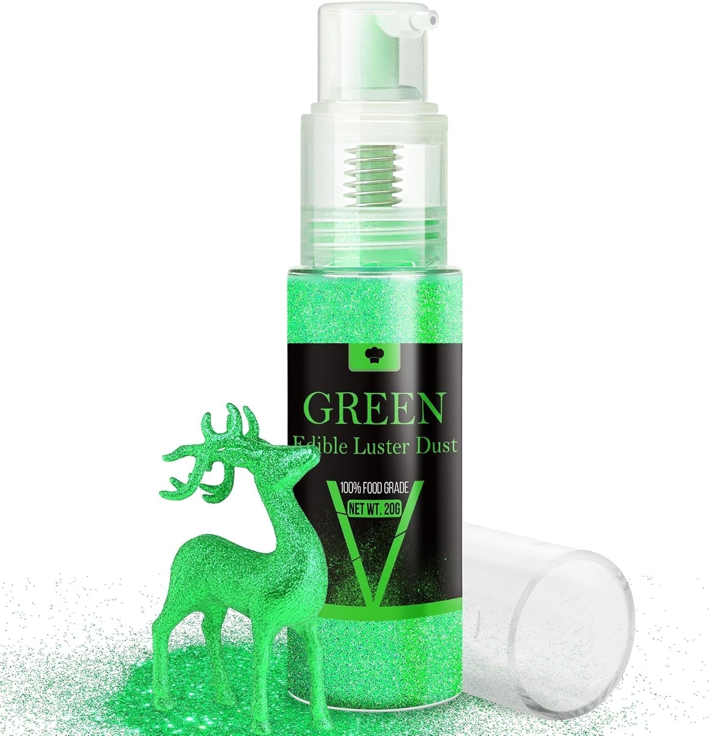 Set spray cu sclipici comestibil - 20 g praf de sclipici alimentar iridescent pentru băuturi, șampanie, prăjituri - colorant alimentar metalic comestibil pentru cocktailuri, vin, lichior, copt, prăjituri