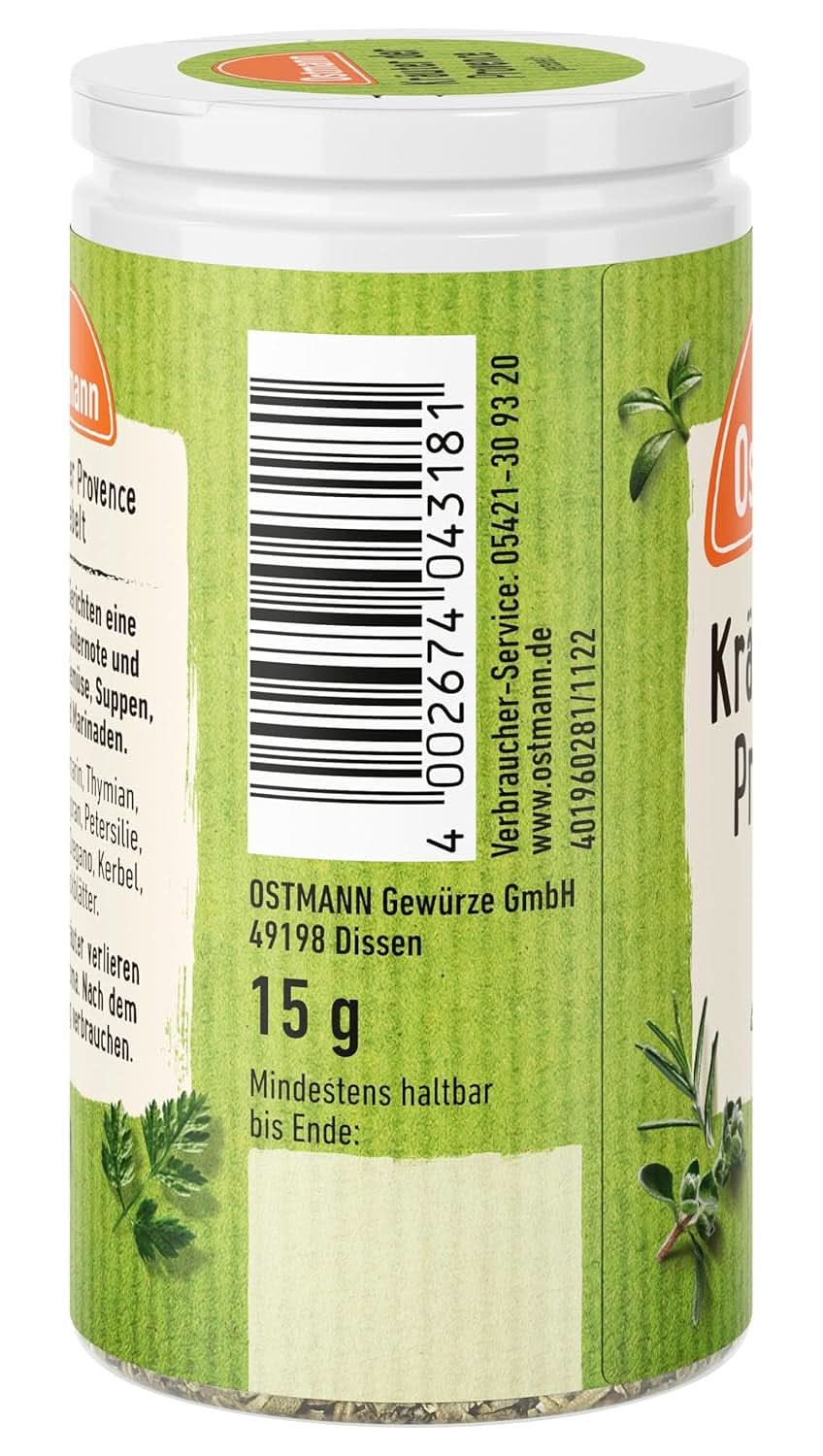 Kräuter der Provence Ostmann, 15 G Gewürze Naty Shop