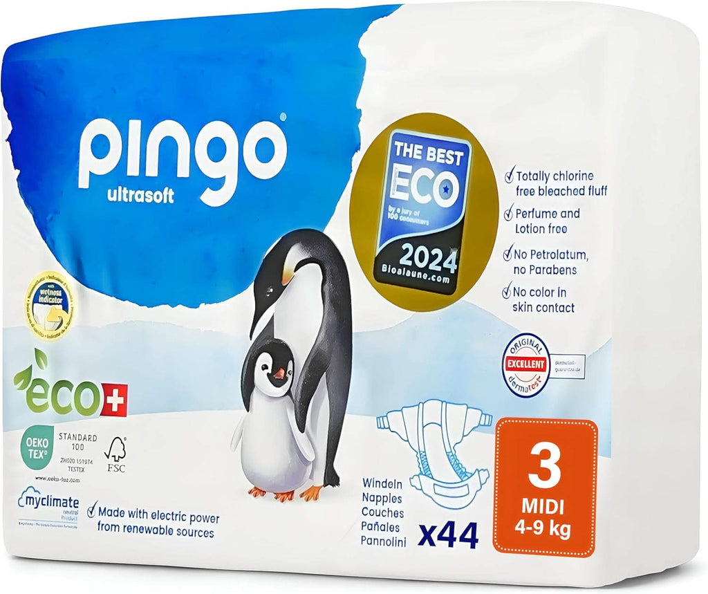 Pingo Ultrasoft, scutece ecologice, diverse marimi Mama si Copilul Naty Shop 3, 4-9 Kg, 44 scutece
