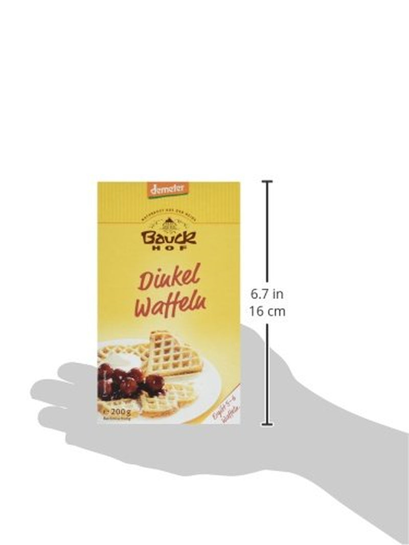 Demeter Bauck Hof Bio Dinkel Waffeln, 200 g Mischung zum Backen und Kochen Naty Shop