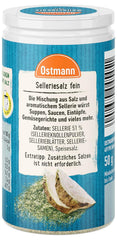 Ostmann Gewürze - Selleriesalz | Zum Verfeinern zahlreicher herzhafter Gerichte | Recyclebare, nachfüllbare Streudose | 50 g im Streuer