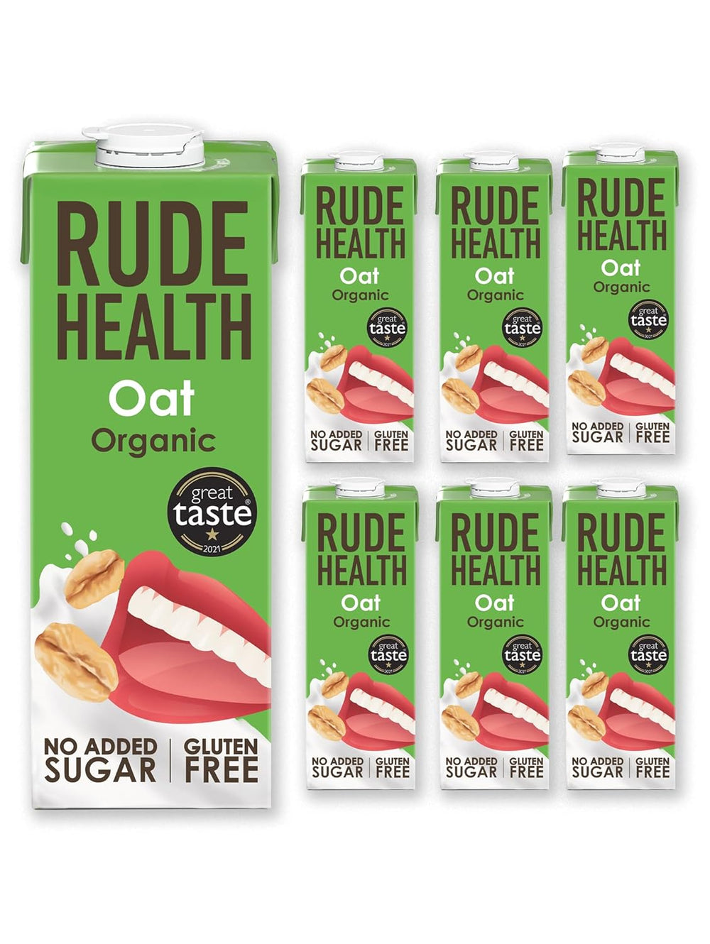 Rude Health 6 x 1 Liter Bio-Cashew-Drink, 100% natürliches Bio-Getränk, glutenfrei, ungesüßt, preisgekrönt, gesund & vegan, 100% recycelbare Verpackung