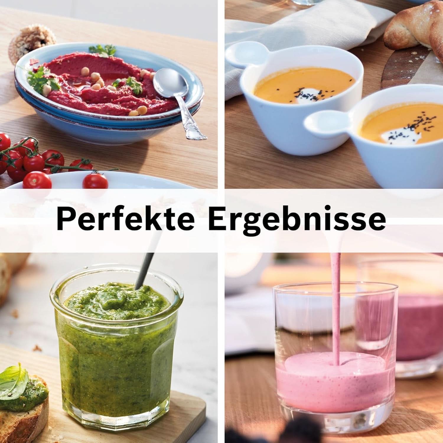 Bosch Standmixer Vitapower Serie 4 MMB6177S, Edelstahl-Klingen Made in Germany, 1,5L Thermosafe Glasbehälter, 0,6L To-Go-Flasche, Stopfer, Universalzerkleinerer, 30.000 U/Min, 1200 W, Silver Kitchen Naty Shop