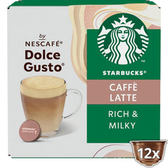 STARBUCKS Caffè Latte by Nescafé Dolce Gusto Kaffeekapseln 6 x 12 (72 Kapseln)