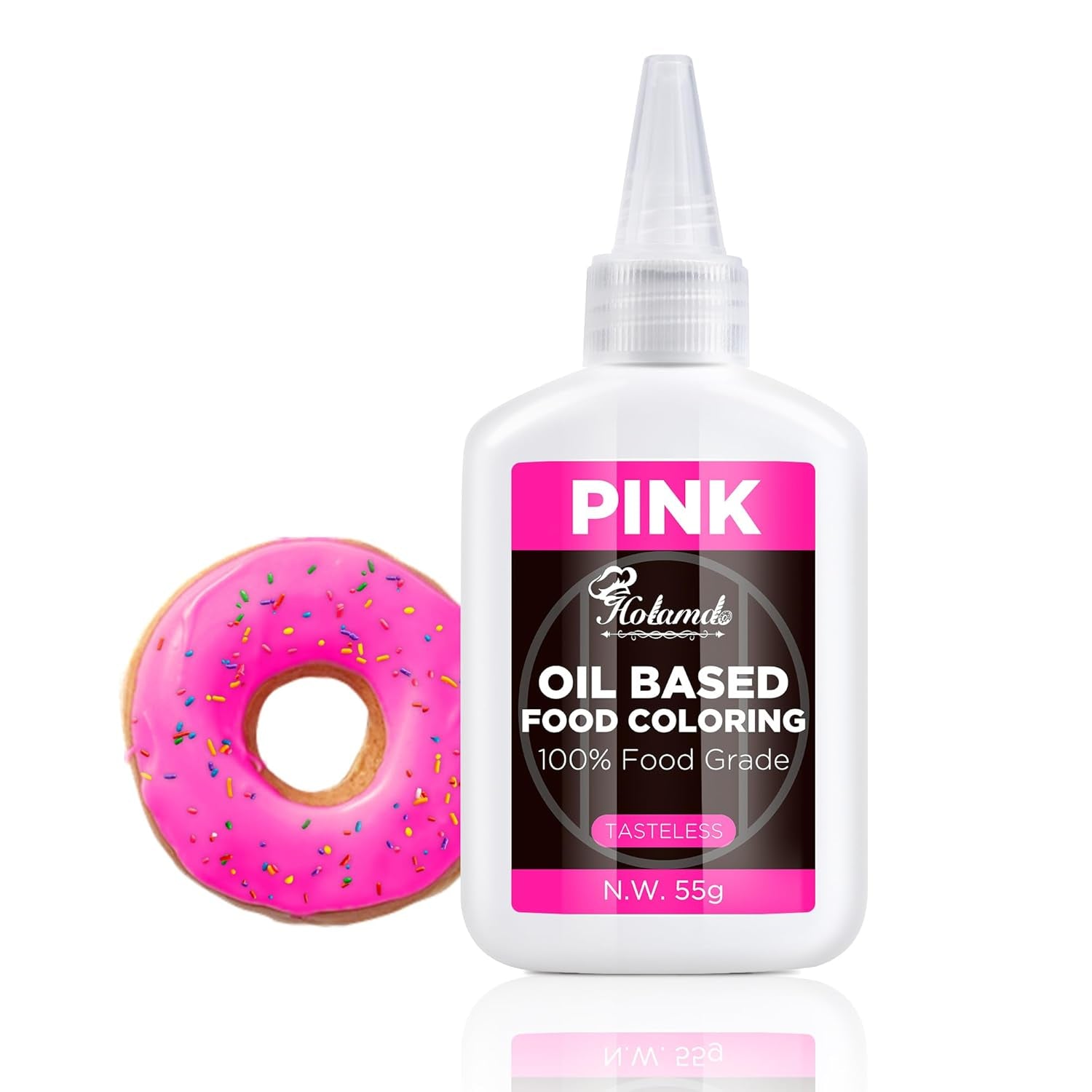 Colorant alimentar liposolubil 55g, colorant alimentar alb pe bază de ulei pentru ciocolată, fondant, macaron, decorarea torturilor, colorant alimentar concentrat pe bază de ulei pentru copt, gătit, glazură, cupcakes