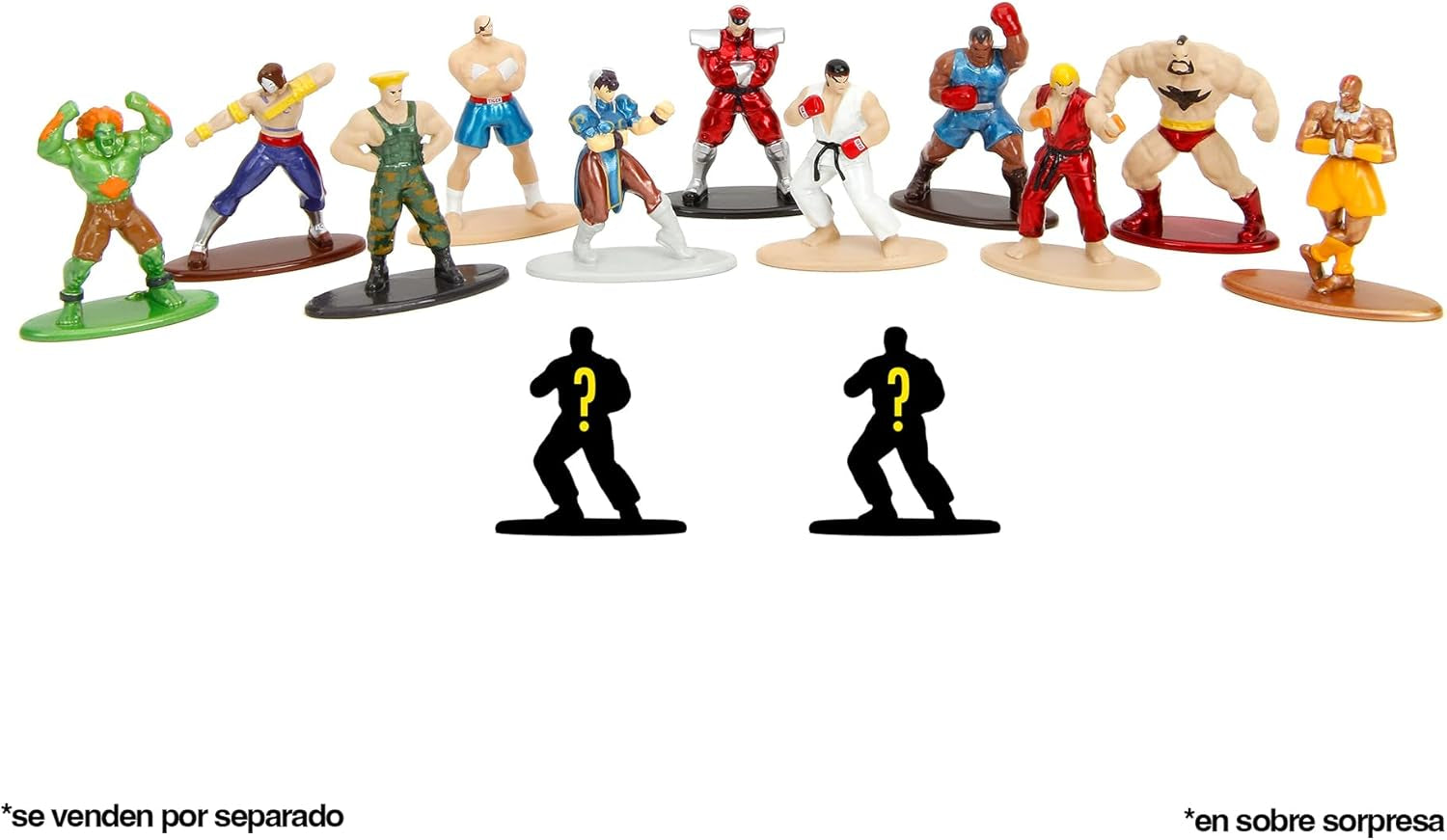 Jada Toys Street Fighter-Figur (1X Mystery-Figur im Blindpack) – Detaillierte Nano-Sammelfigur (4 cm), 1 von 13 Street Fighter-Figuren aus Metall für Fans und Sammler ab 3 Jahren, Wave 1 Actionfiguren Naty Shop