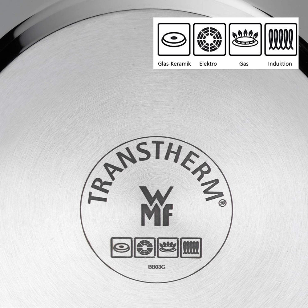 WMF Devil tigaie 28 cm, tigaie cu inducție, oțel inoxidabil Cromargan, mâner din plastic Oale si Tigai Naty Shop