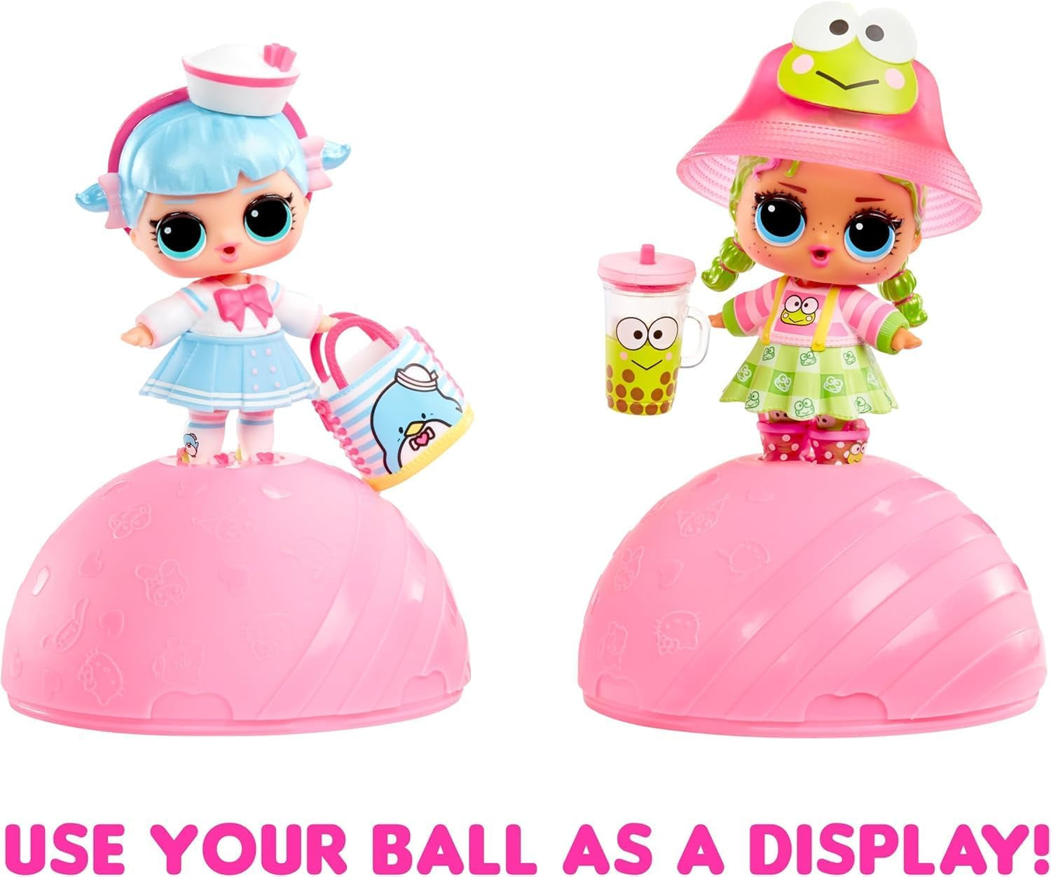 L.O.L. Surprise! Loves Hello Kitty and Friends - 1 Puppe mit 7 Überraschungen, Zufällige Auswahl, 8 Tots zum Sammeln, für Kinder ab 4 Jahren, Pink