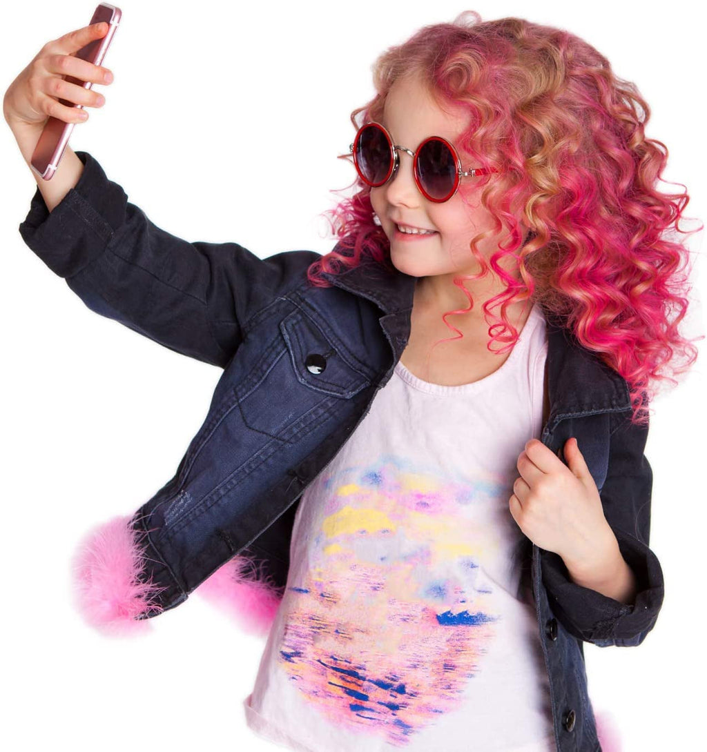 Desire Deluxe Hair Chalk cadouri pentru fete, cretă de păr pentru colorarea părului jucării pentru Crăciun, 10 pixuri lavabile pentru vopsirea părului, pentru carnaval, pentru copii în vârstă de 3 4 5 6 7 8 9 11 ani Vopsea pentru par Naty Shop