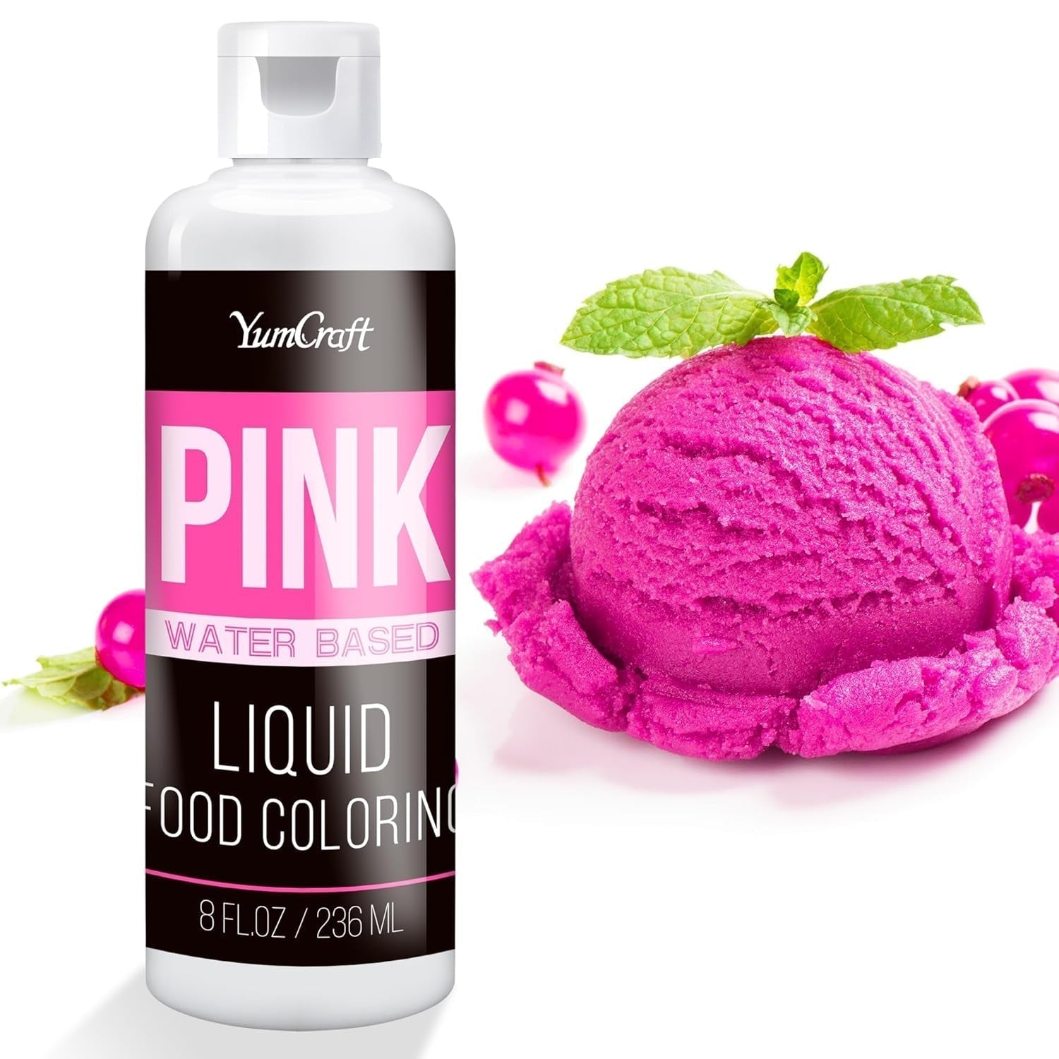 Colorant alimentar - Colorant alimentar lichid foarte concentrat pentru prăjituri, copt, ouă de Paște, băuturi - Colorant alimentar fără zahăr pentru fondant, glazură, slime, decorarea torturilor (Red Velvet, 236ml)