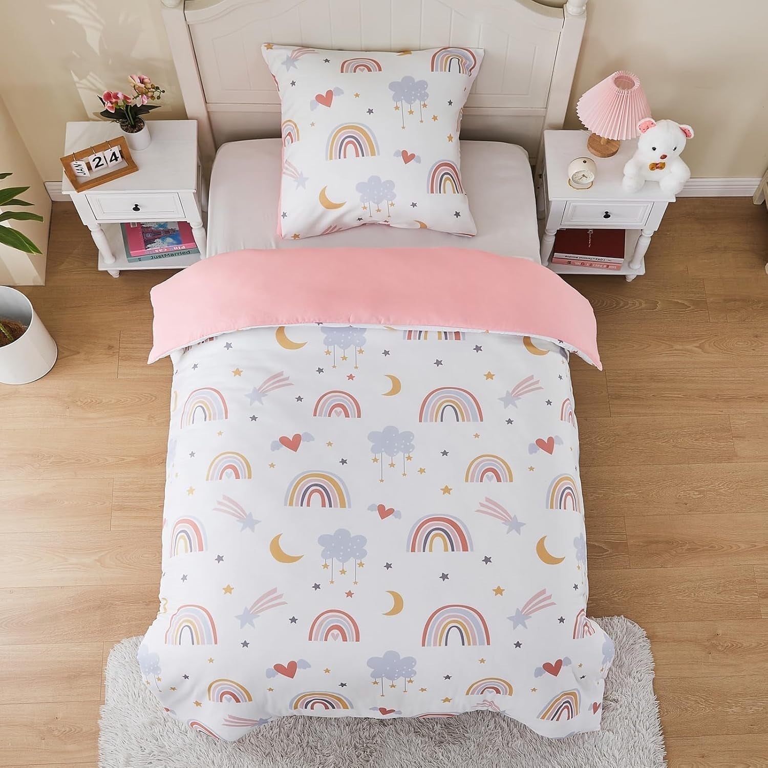 Lenjerie de pat pentru copii, Curcubeu, microfibre Lenjerie de pat - copii Naty Shop