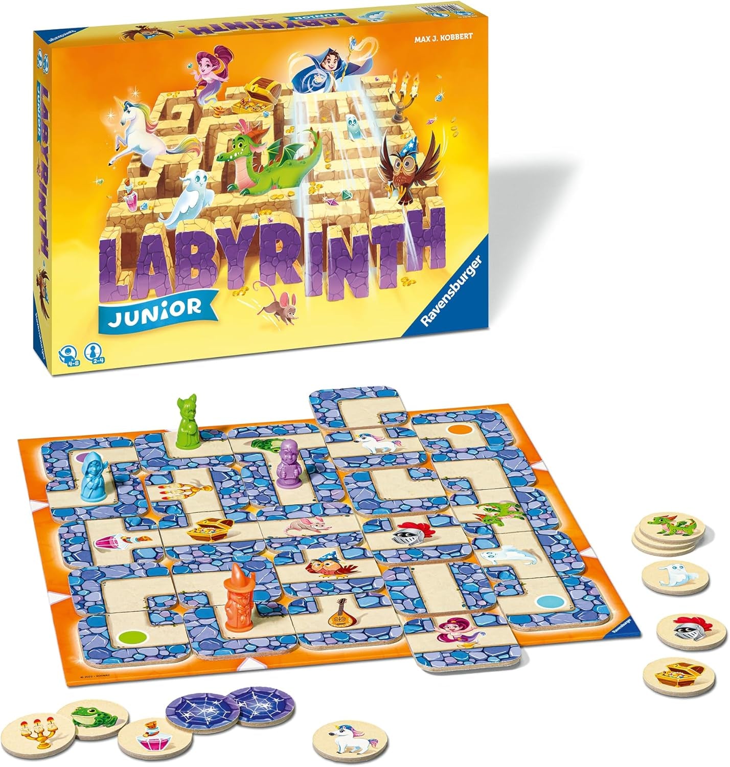 Ravensburger Kinderspiel 20847 – Junior Labyrinth – Familienklassiker für Kleinkinder, Spiel ab 4 Jahren – Brettspiel geeignet für 2–4 Spieler, Junior Edition