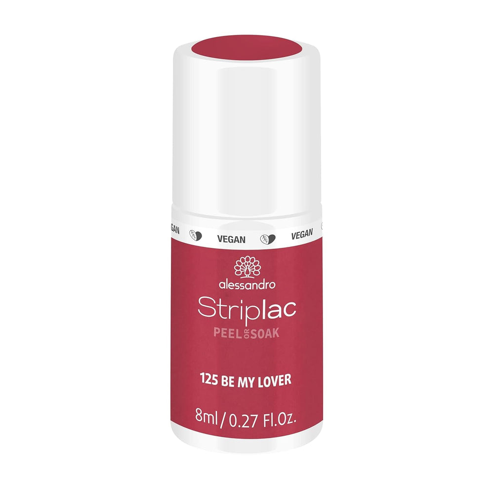 Oja UV alessandro Striplac Be My Lover – Delicată și de lungă durată – Îndepărtare ușoară datorită tehnologiei de îndepărtare peel-off – Vegană și cruelty-free – 8 ml