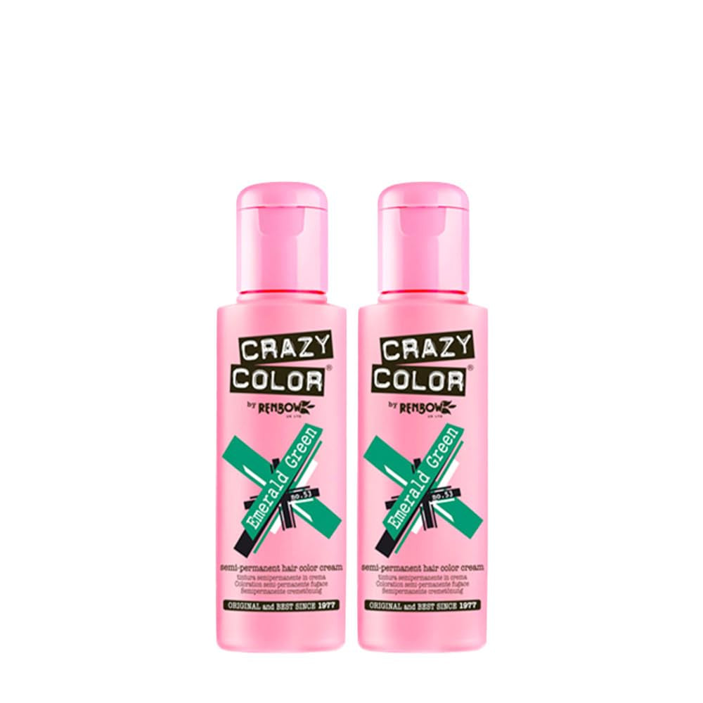 GO TOXIC UV cremă semipermanentă pentru colorarea părului, 100 ml (1 pachet) Vopsea pentru par Naty Shop Verde 100 Ml (pachet de 2)