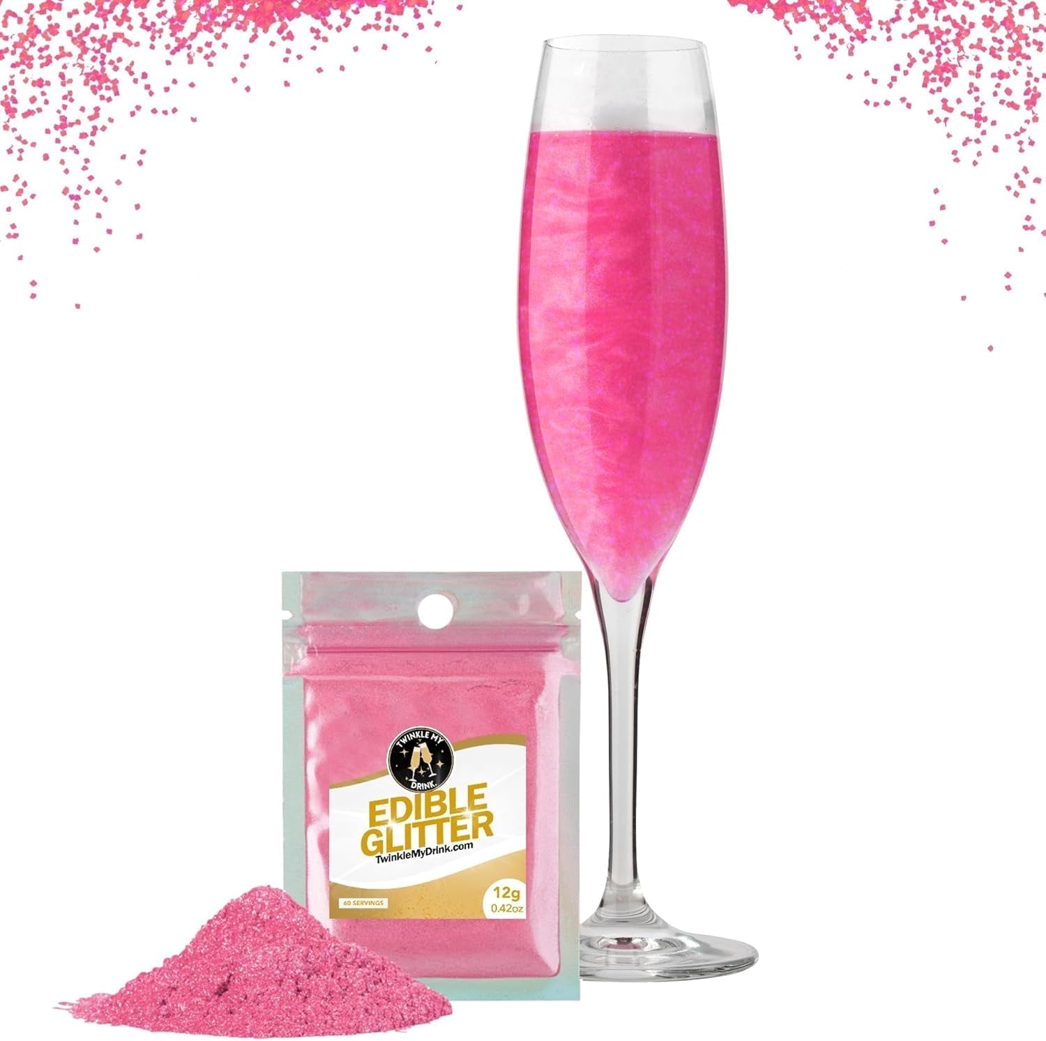 Twinkle My Drink® Essbarer Glitzer für Getränke, verschiedene Farben, 12 Gramm Naty Shop
