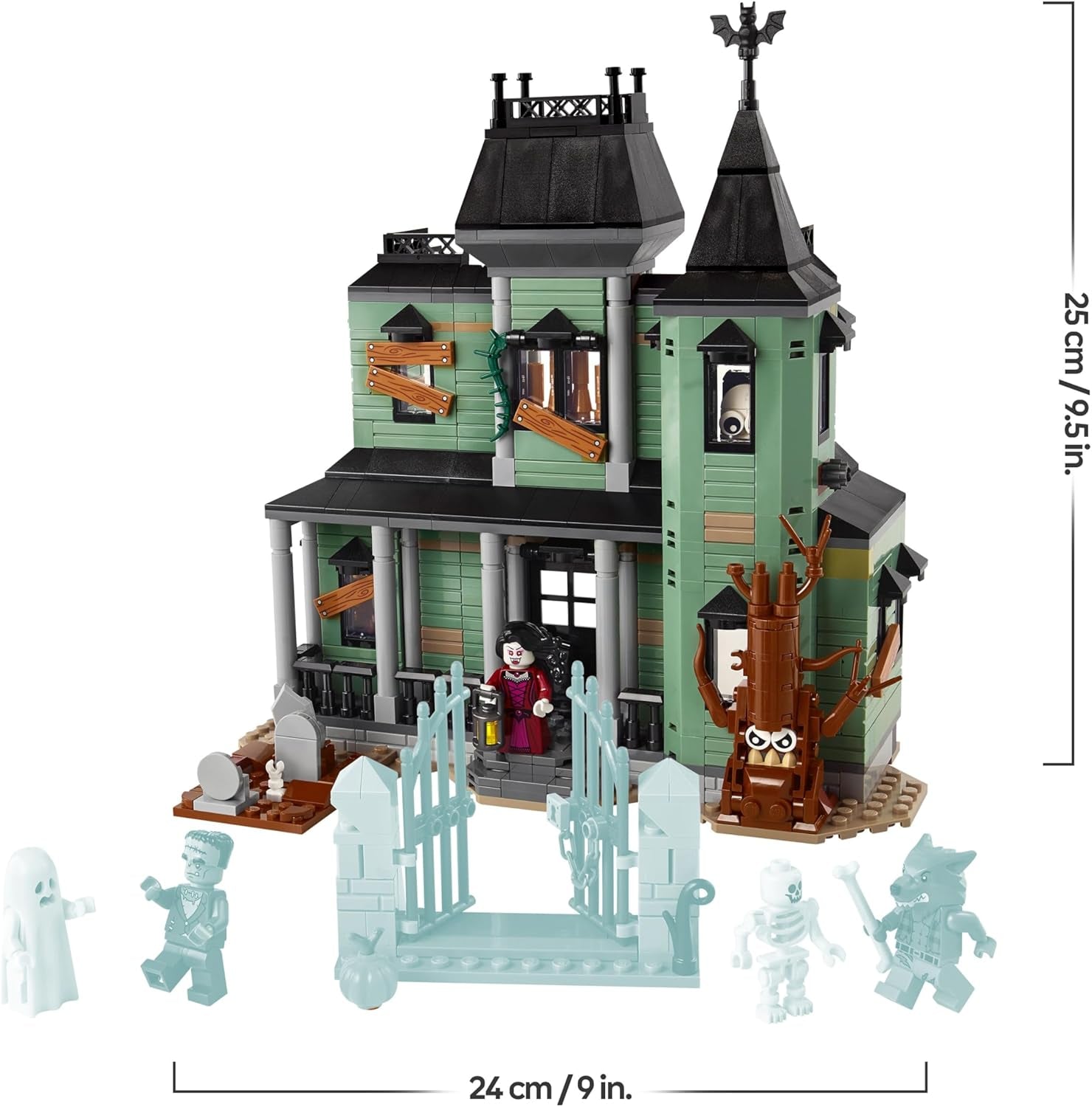 LEGO Creator Geisterhaus - 3-in-1 Spielzeug mit Haus - Bauset umbaubar in Schiff oder Zug - Mit 5 gruseligen Minifiguren - Cooles Halloweengeschenk für Jungen und Mädchen ab 9 Jahren - 31167