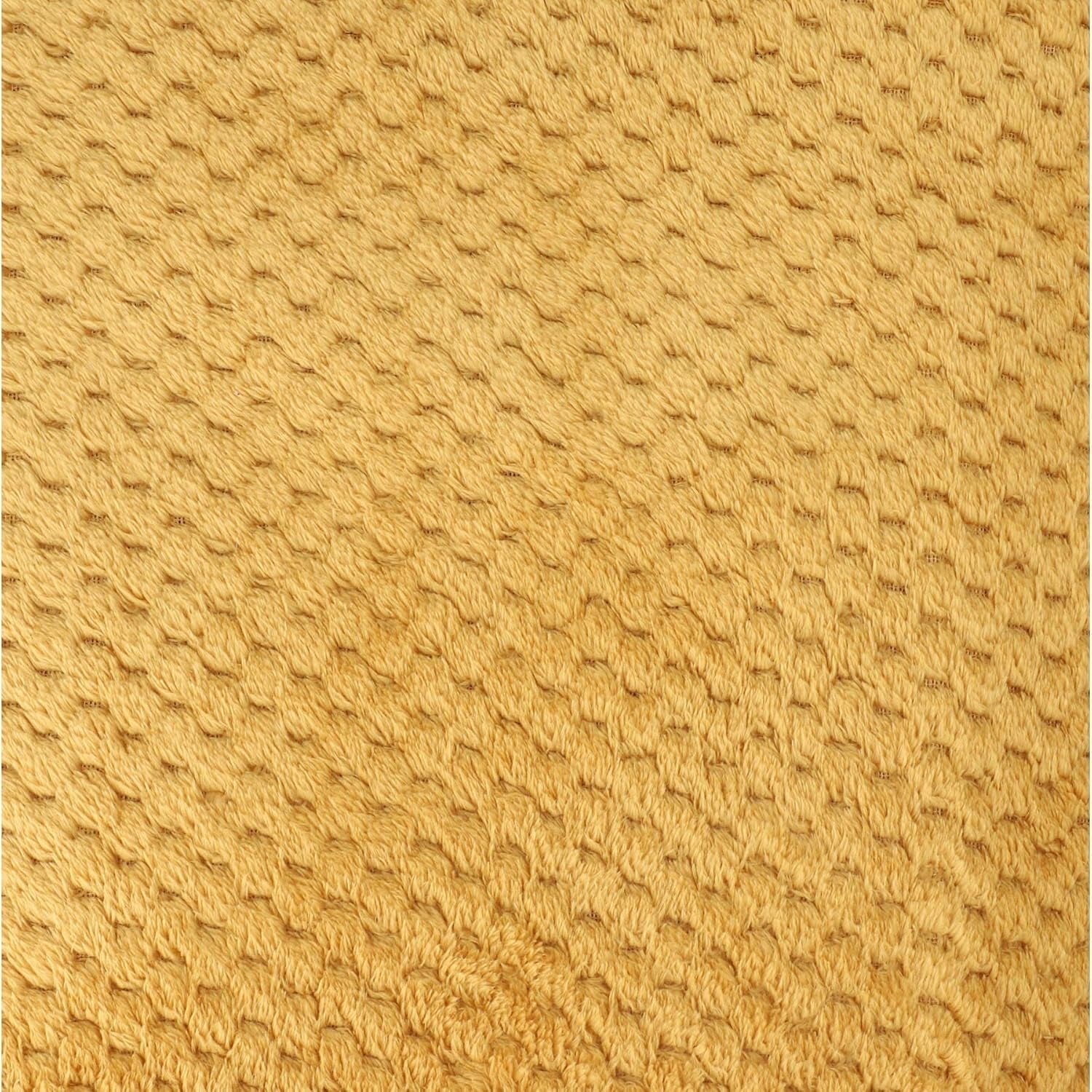 HOMLA Noah Pătură decorativă moale - pătură confortabilă din fibre de poliester pentru casă pătură pufoasă pentru canapea pat - 150 X 200 cm model de boabe de orez culoare muștar Paturi si Cuverturi Besuche den HOMLA-Store