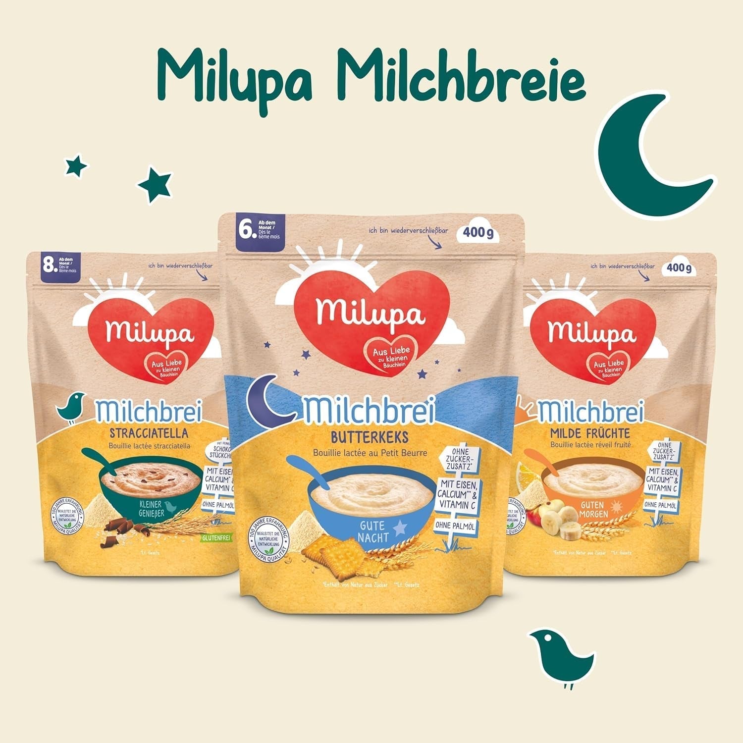 Milupa Milchbrei Butterkeks – Brei für Kinder ohne Palmöl Mutter und Kind Naty Shop