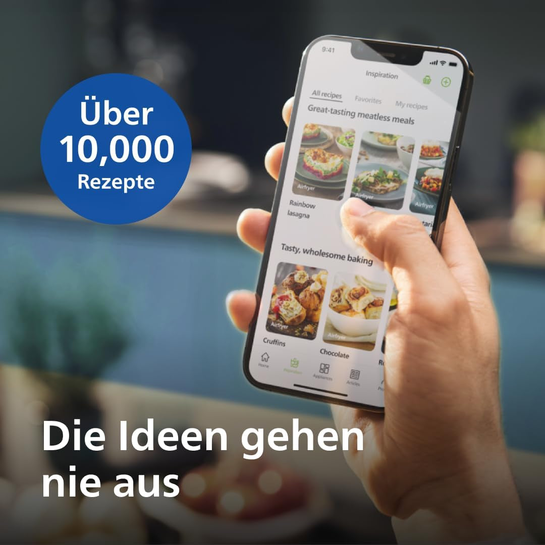 Philips 3000Er Airfryer XL – Rapid Air-Technologie, Frittieren mit bis zu 90 % weniger Fett, Fassungsvermögen 1,2 kg, 6,2 Liter, Touchscreen-Geräte Naty Shop