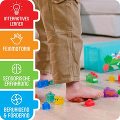 Jelly Blox - My Pets and Me Set, Mein Haustier und ich Set, 20 weiche Spielblöcke, Konstruktionsspielzeug für Kinder ab 2 Jahren, Dehnbare, weiche & Flexible Blöcke